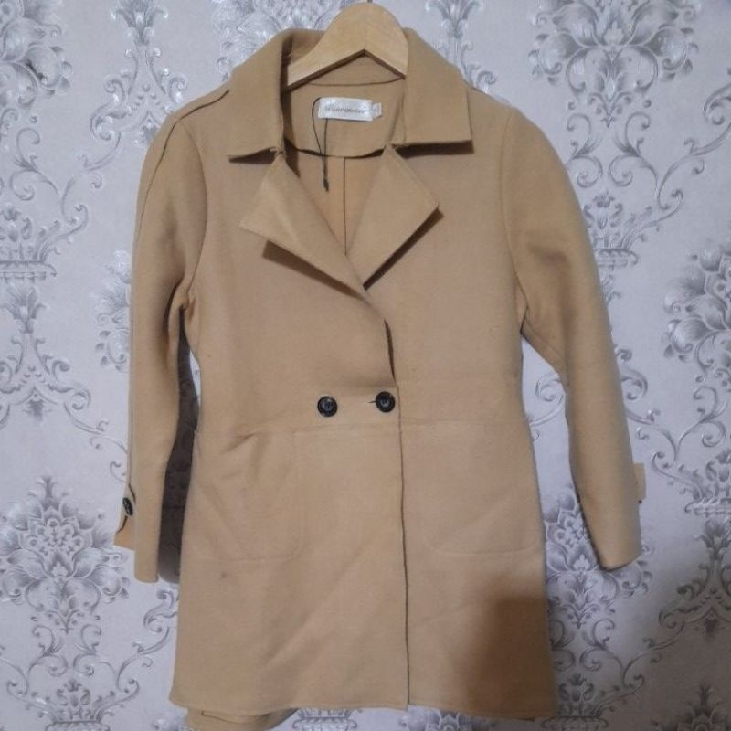 coat wool wanita/coat wool premium/coat winter spring autumn/wool
