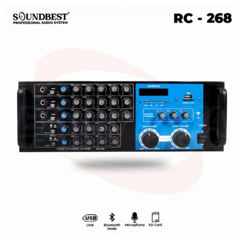 Amplifier Karaoke Soundbest RC-268 Original Amplifier Soundbest RC 268 USB Bluetooth Original  Sound