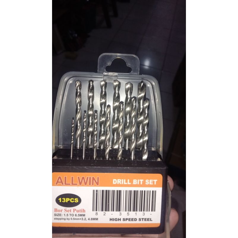 satu set mata bor merk alwin