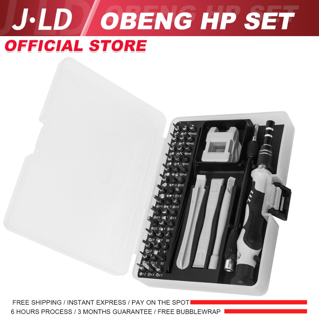 JLD Obeng Hp Set Magnet Precision Screwdriver Replaceable Bits Reparasi Handphone Laptop Kit