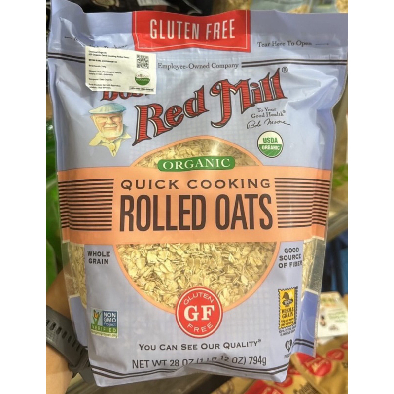

Bob's Red Mill GF Organic Quick Rolled Oats 794gr