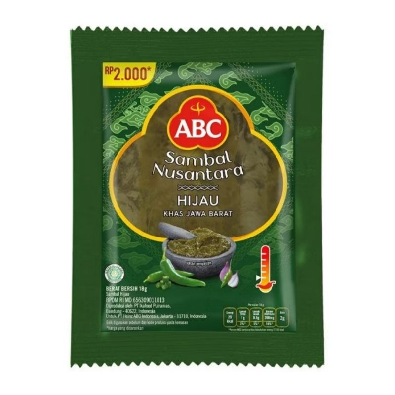 

ABC Sambal Hijau 18gr