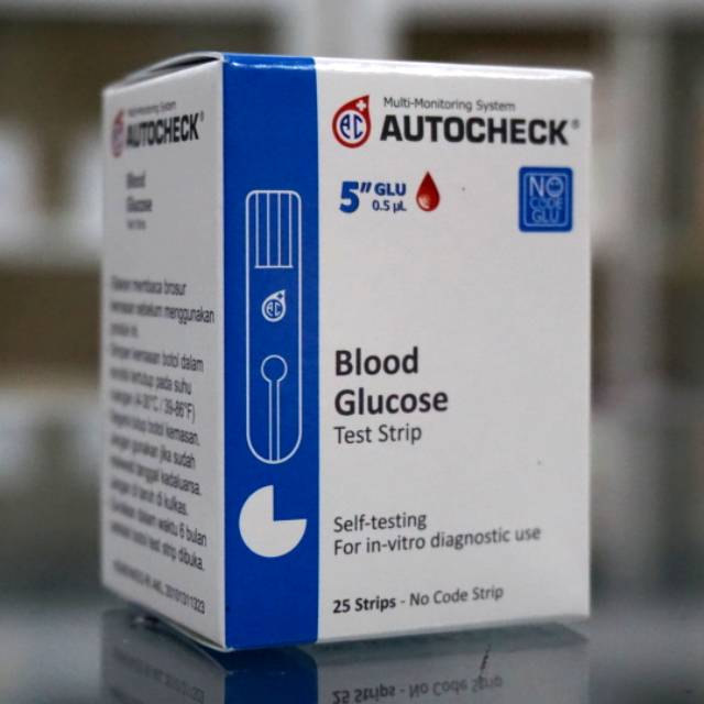 AUTOCHECK Strip Glucose 25 PCS / Stik Gula Darah Auto Check Isi 25 Strip