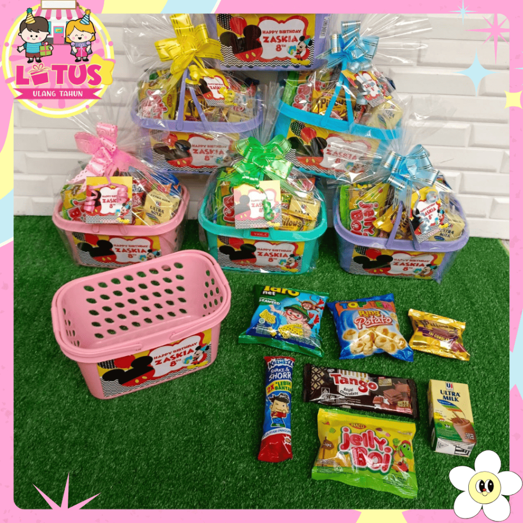 Keranjang Ulang Tahun / Keranjang Plastik / Keranjang Parcel