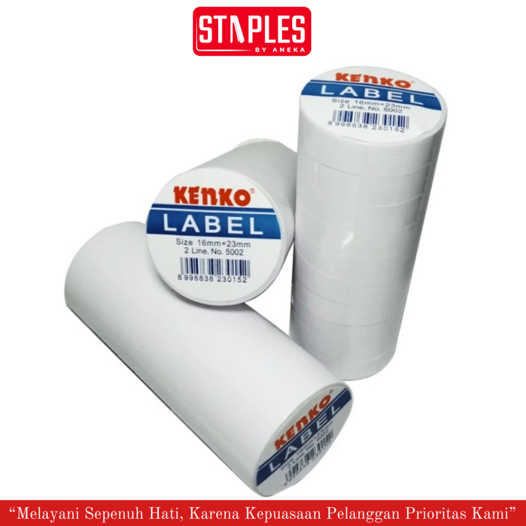 

Label 2 Line Putih Kenko / Isi label Harga / Stiker Label Harga 2 Baris 16mm x23mm No.5002 (10 Roll