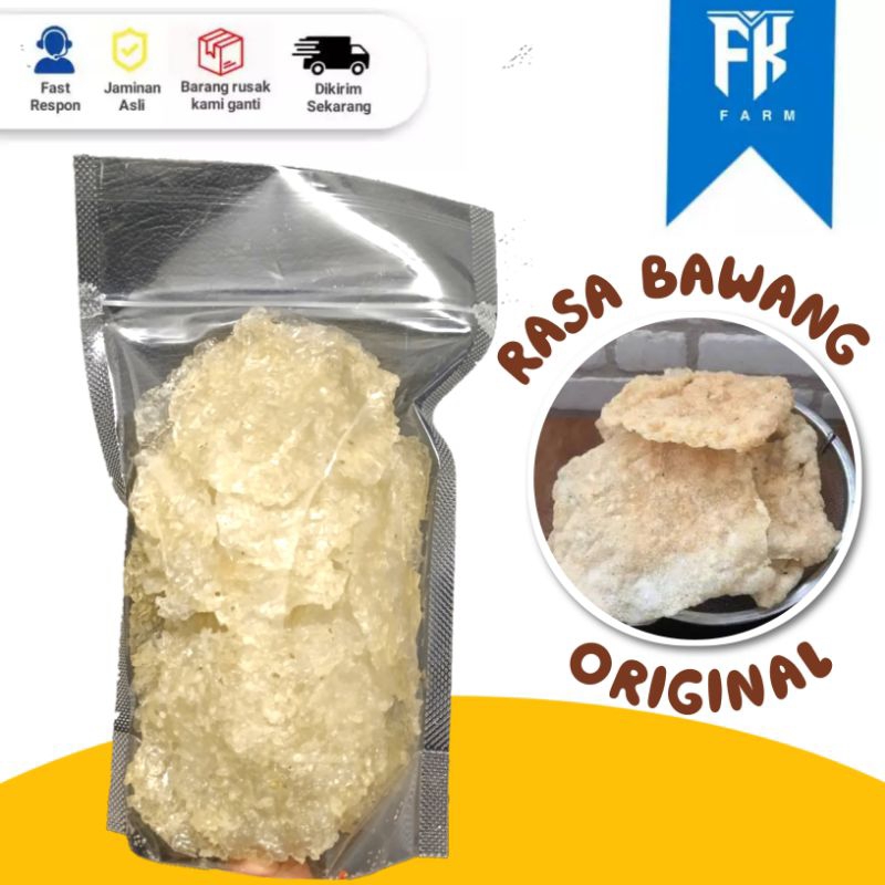 

Krupuk puli / opak puli kemasan 300 gram / krupuk beras rasa bawang asli original