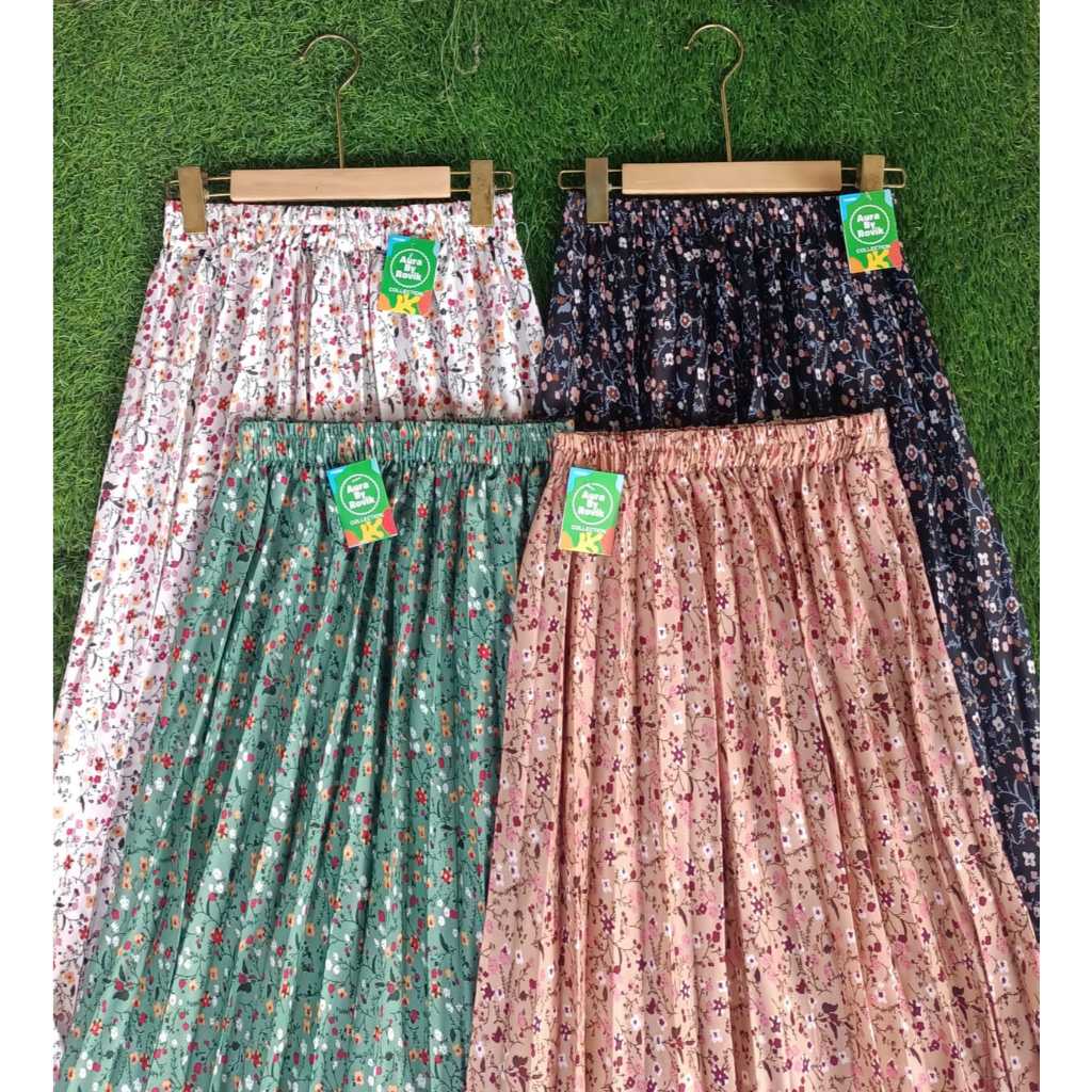ROK PLISKET / ROK PLISKET MOTIF BUNGA / ROK PLISKET MOTIF PREMIUM / ROK PLISKET PANJANG