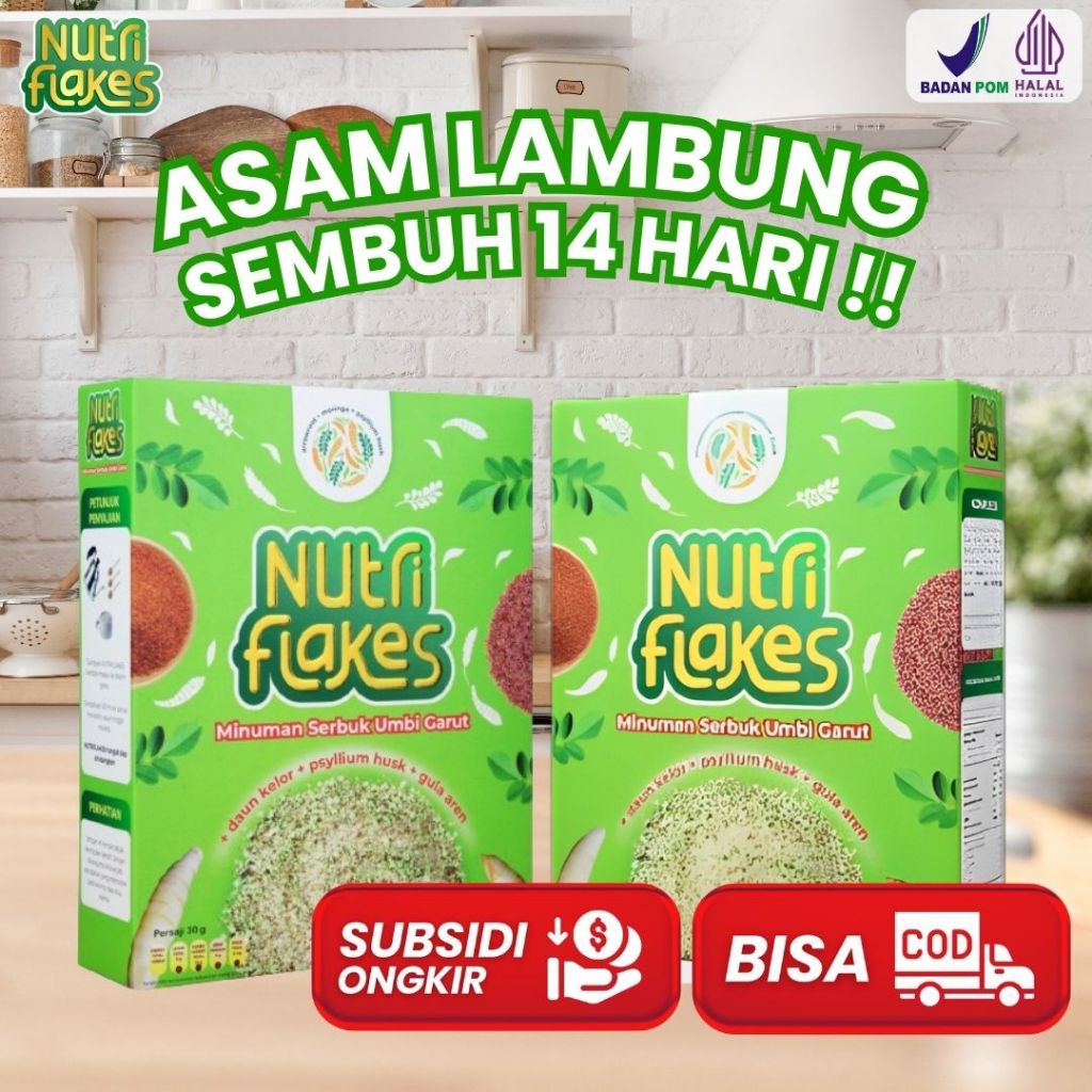

[Paket 2 Box] Nutriflakes Sereal Umbi Garut Ampuh Atasi Gerd dan Maag Kronis 280gr
