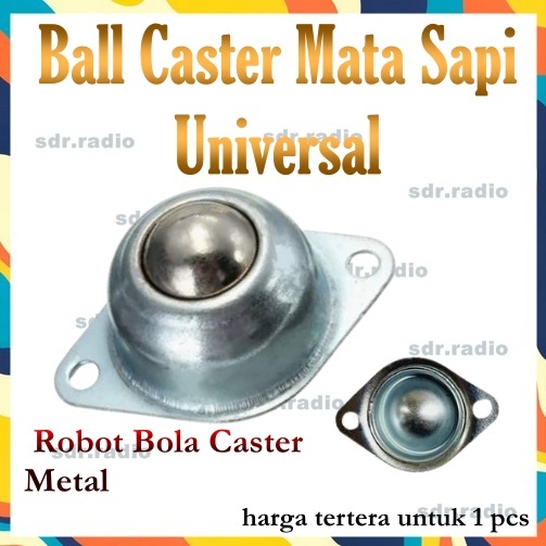 Ball Caster Mata Sapi Universal Roda Mata Sapi Roda Bebas Robot Bola Caster Metal Ball Caster Logam 