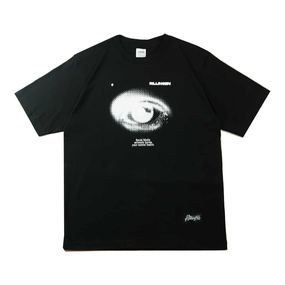 RILLINGEN - Kaos distro kaos Oversize Tshirt CURIOUS [ Black ] NEW PRODUCT