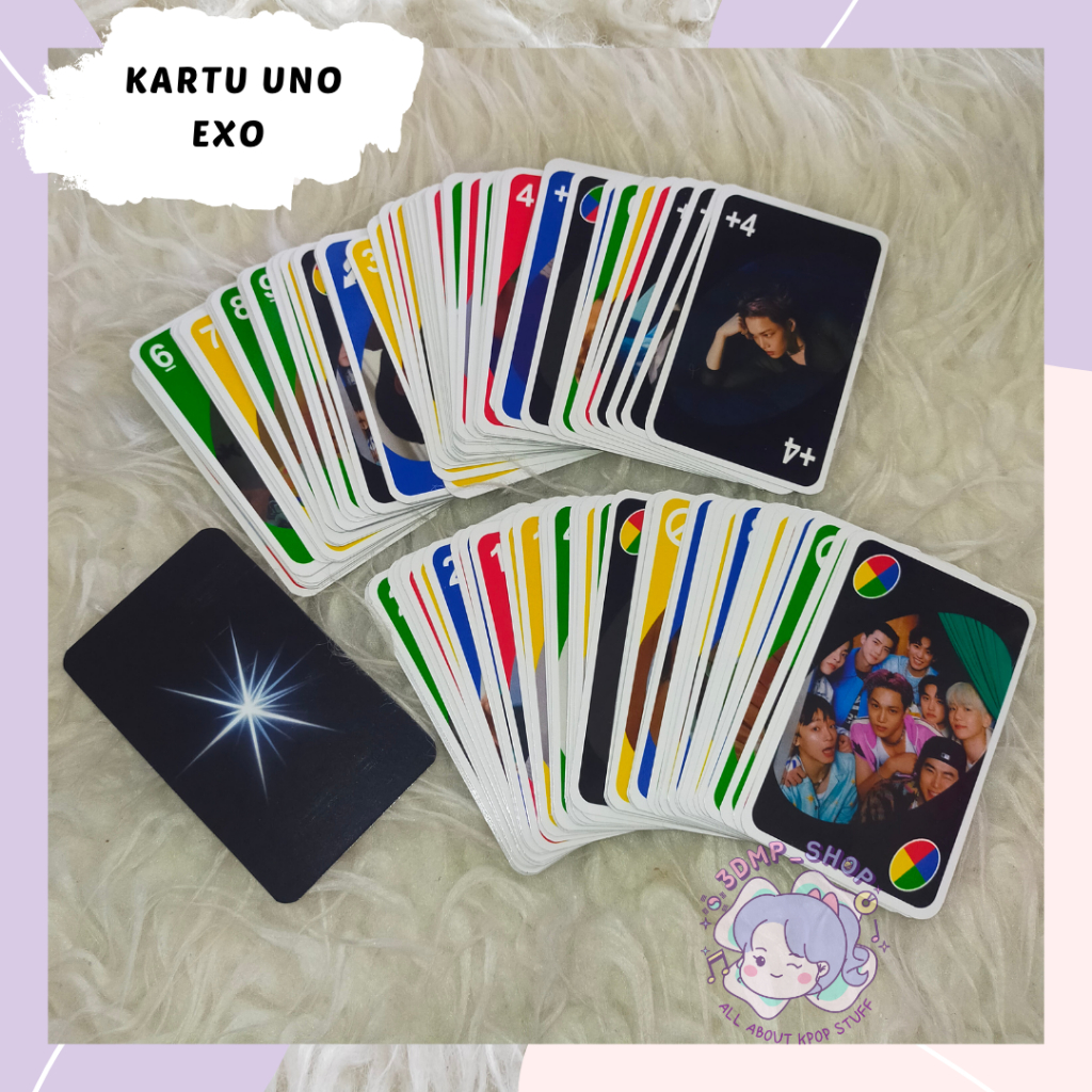[108pc - Glossy] KARTU UNO CARD EXO