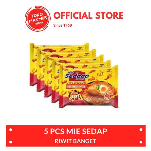 

5 PCS MIE SEDAP RAWIT BINGIT 77 GR