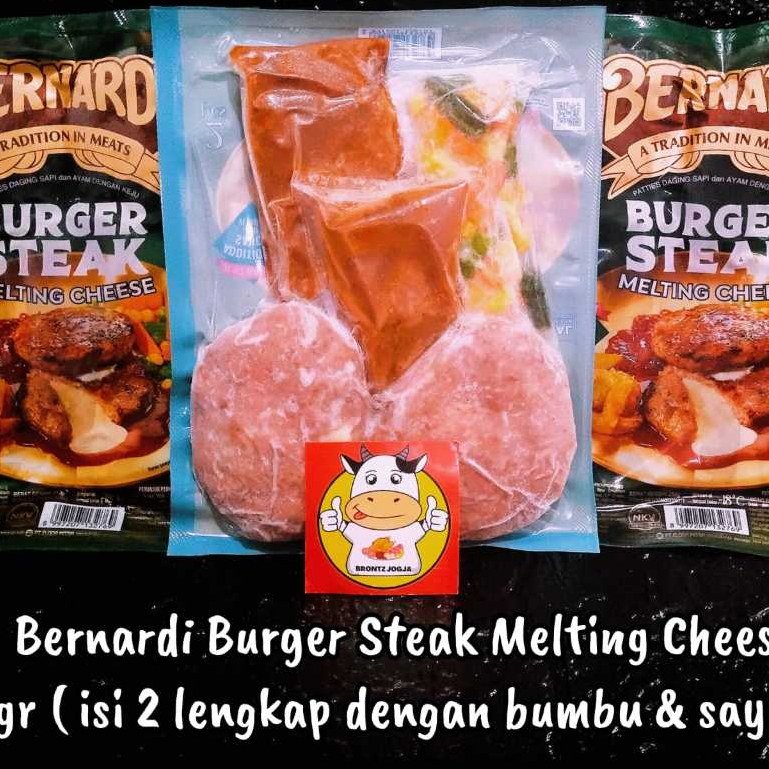 

BERNARDI BURGER STEAK MELTING CHEESE 250GR-FROZEN FOOD-BRONTZ JOGJA