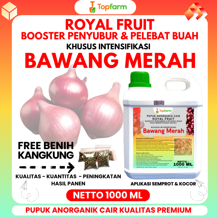 Pupuk Topfarm / Pupuk Umbi Bawang Merah / Pupuk Pembesar Umbi Bawang Merah / Pupuk Buah Umbi Bawang 