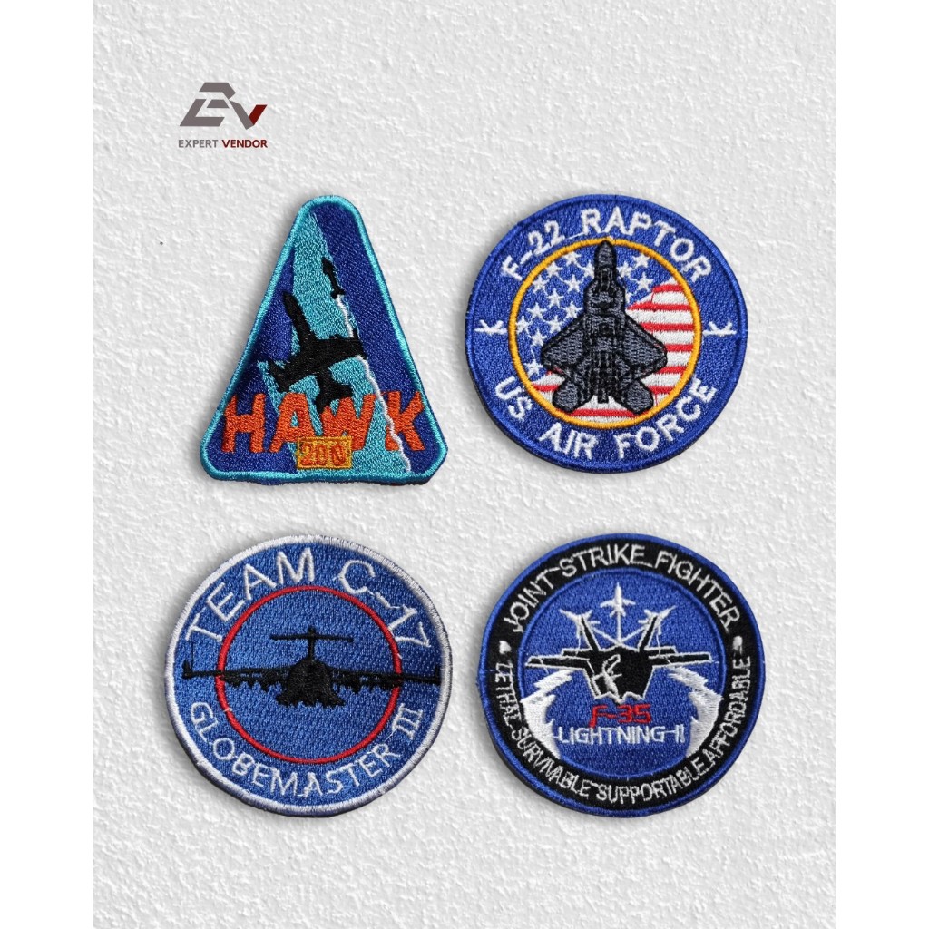 LOGO BORDIR AIR FORCE 1, Aksesoris Emblem Border/ Patch – Expert Vendor