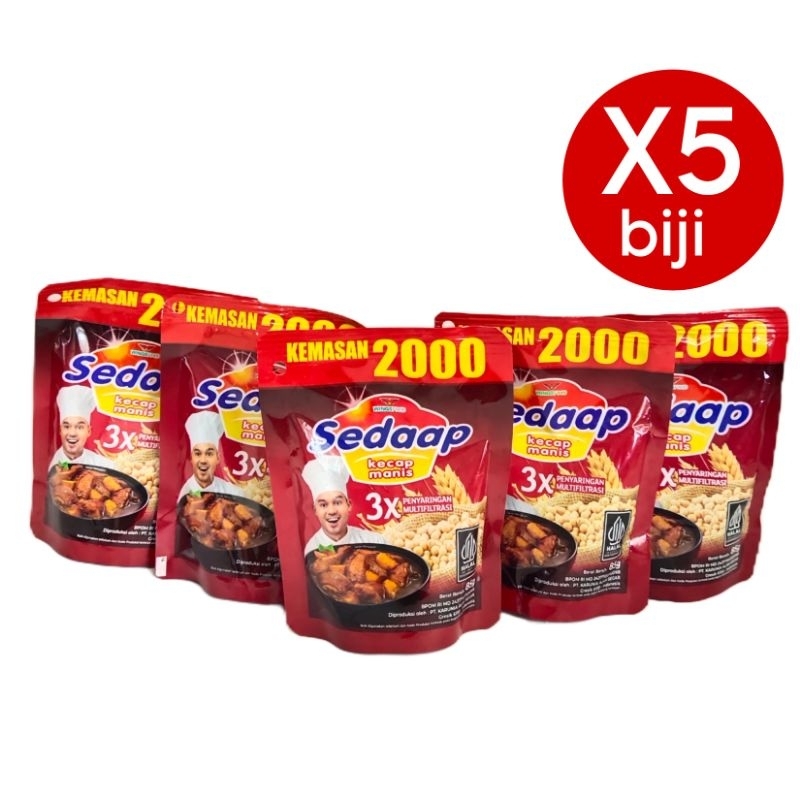 

KECAP SEDAP KECIL KEMASAN 2000 ISI 5 BIJI