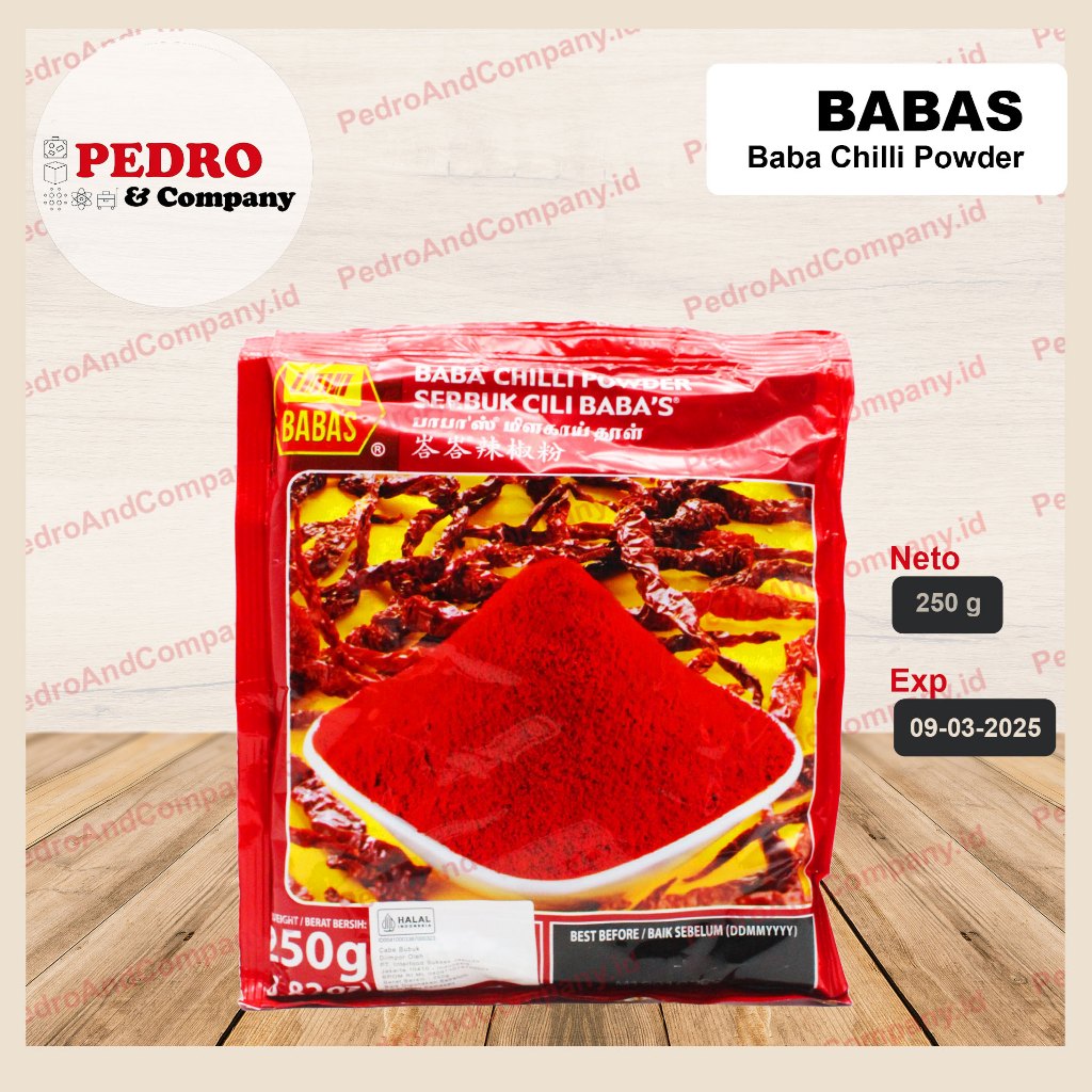 

Babas chili powder 250 gram - halal vegetarian