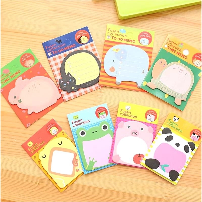 

[Random] Sticky Notes Motif Hewan Tempelan Kertas Catatan Memo Note Karakter Animal Mini Book Karakter Binatang Lucu seharga
