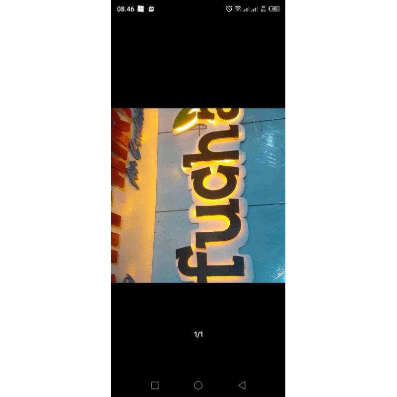 huruf timbul menyala 6 huruf