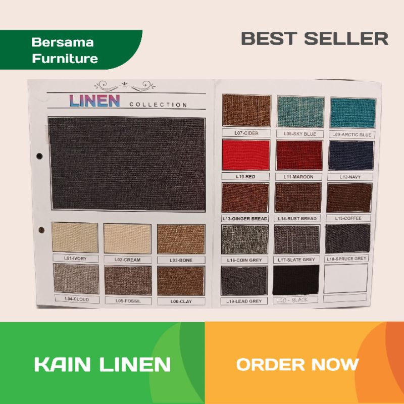 kain LINEN / KAIN SOFA / KAIN KURSI / KAIN KANVAS / BAHAN FURNITURE