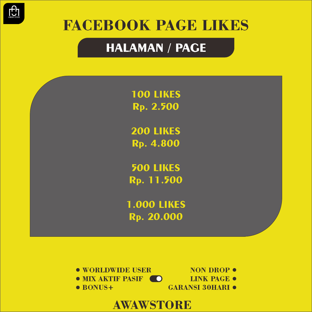Facebook Page Likes Fanspage Halaman