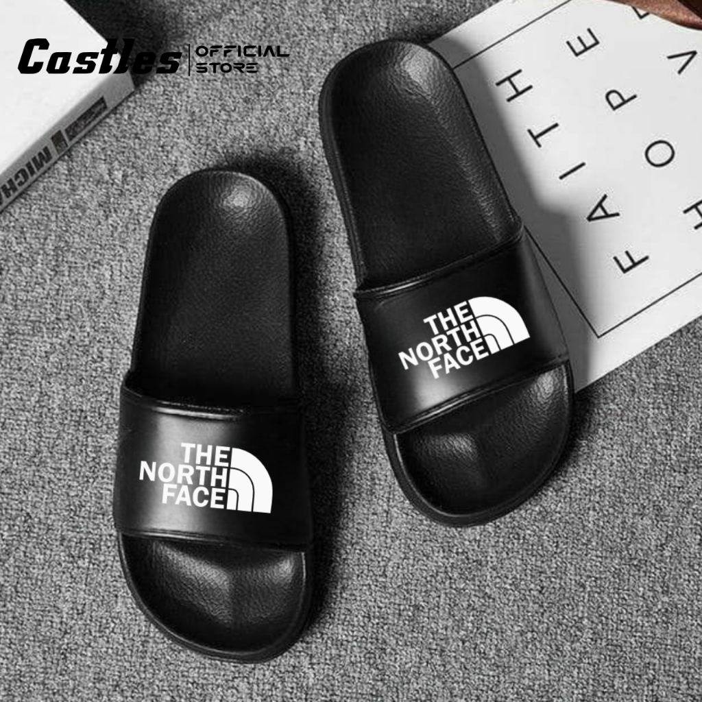 CASTLES - Sandal Selop Premium Sandal Slop Pria Wanita Sendal Slide Anti Slip Anti Air Ringan TNF Se