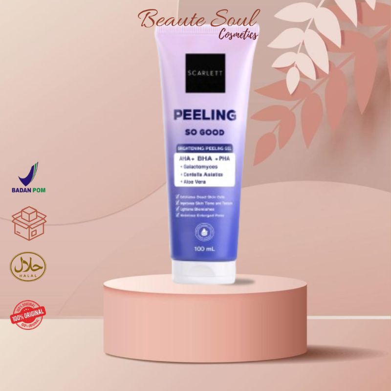 Scarlett Whitening Peeling Gel Peeling So Good - Serum Eksfoliasi Wajah untuk Mengangkat Sel Kulit M