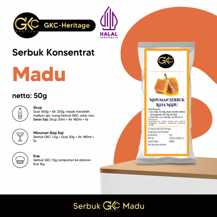 

GKC Heritage Bubuk Minuman Madu 50gr Powder Honey