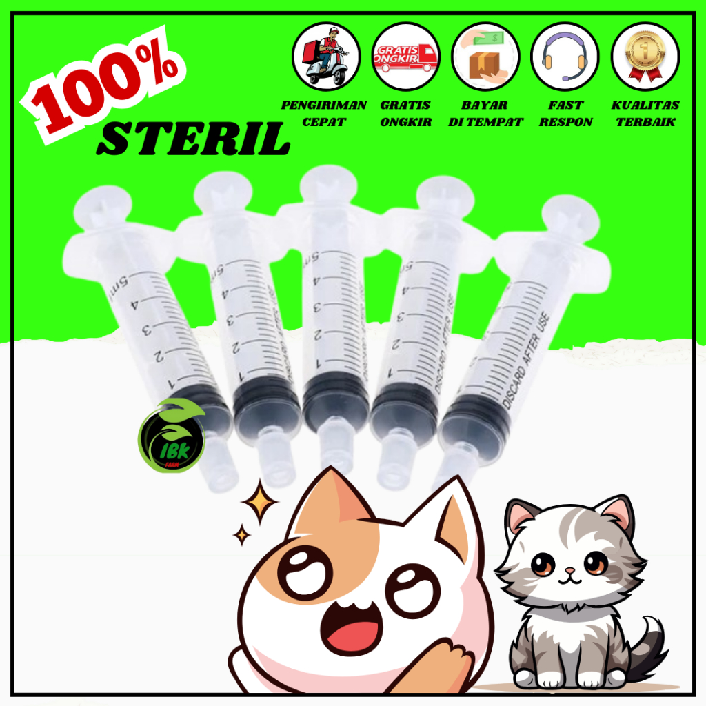 Spuit Pipet Kucing Anjing 2cc 3cc 5cc 10ml 20ml 30ml 50ml INBEKEN