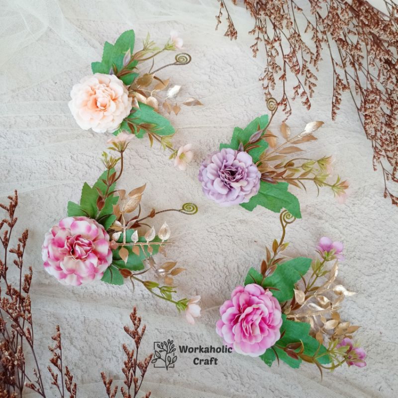 Rangkaian Bunga Mawar Artificial Kecil Bisa Bros Dekorasi Hias