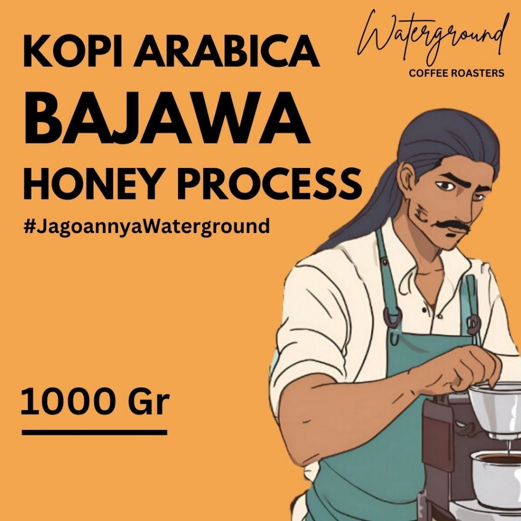 

Waterground Coffee Kopi Arabika Flores Bajawa Honey Process Biji Kopi GRADE 1 Single Origin, 1 KG