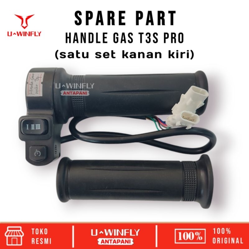 Handle gas motor listrik uwinfly T3pro satu set kiri dan kanan original uwinfly