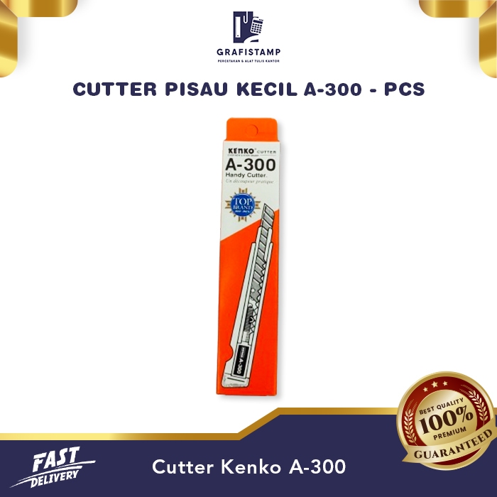 

Cutter Pisau Kenko Ukuran Kecil A-300 (Small-Sized Utility Knife) - Pcs