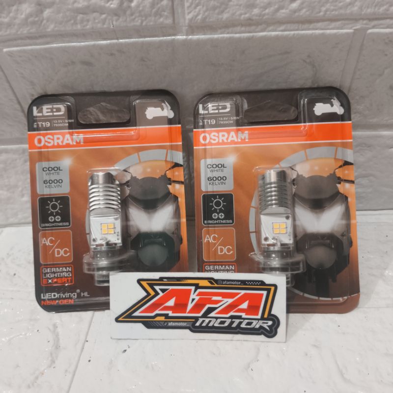 BOHLAM LAMPU DEPAN LED BEAT VARIO SATRIA FU JUPITER MX SUPRA X 125 KARISMA SUPRA  AC/DC PUTIH OSRAM