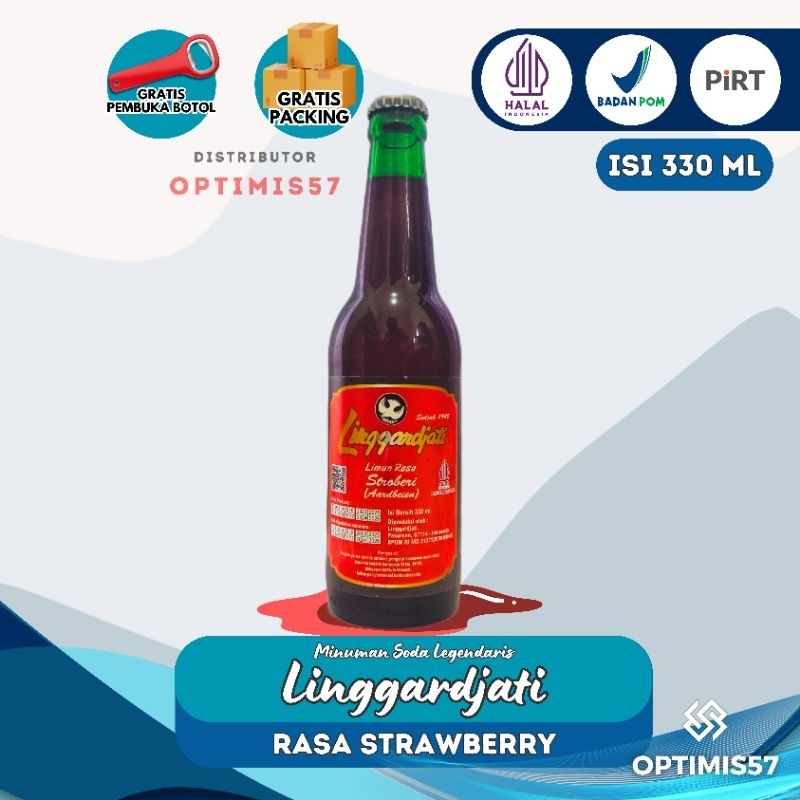 

Limun Linggarjati Strawberry | Linggardjati Halal Termurah 330 ml [8]
