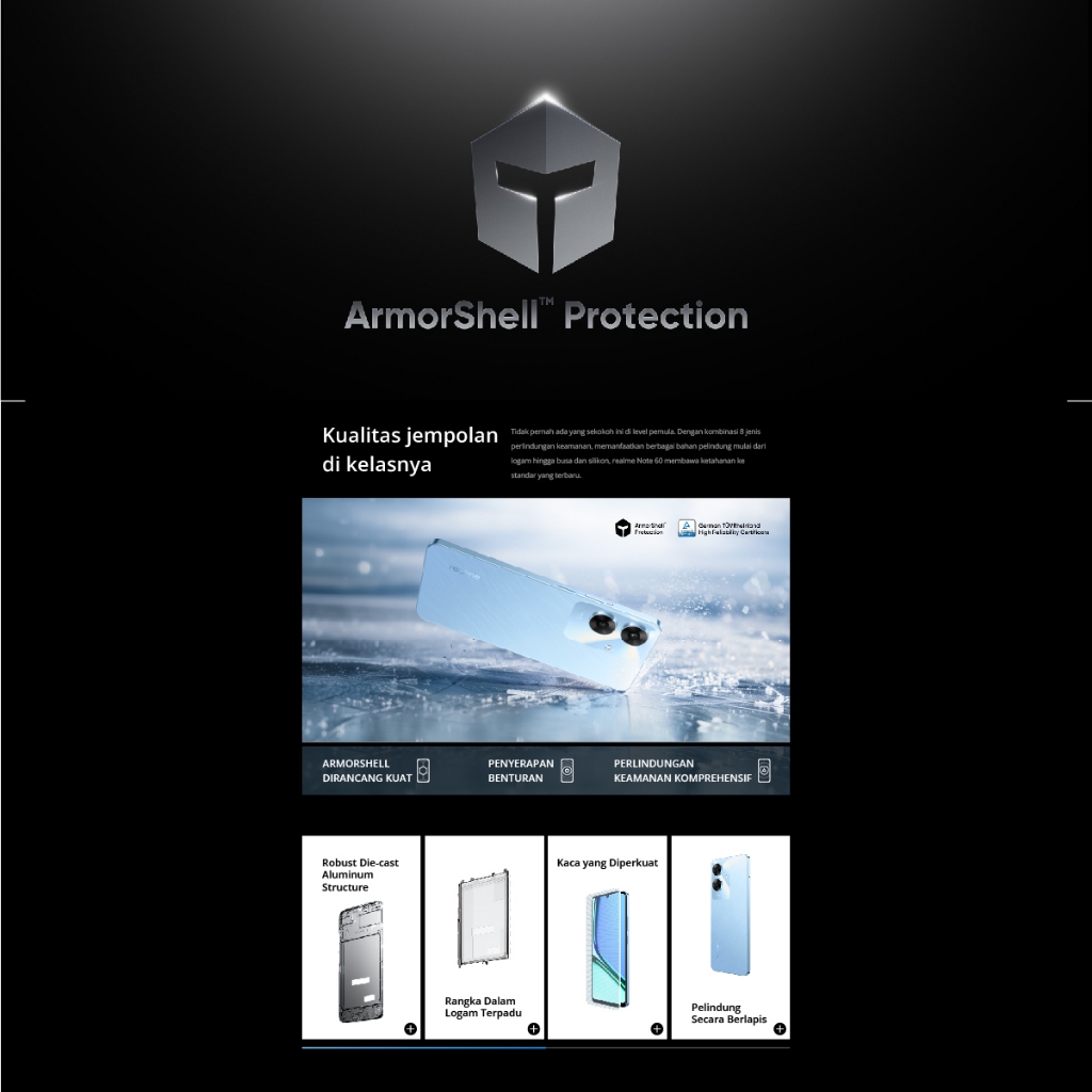 realme note 60 8GB*+256GB  ArmorShellTM Protection | TÜV Rheinland | 32MP Camera| 48- month Fluency | IP64 Dust & Water Resistance-2