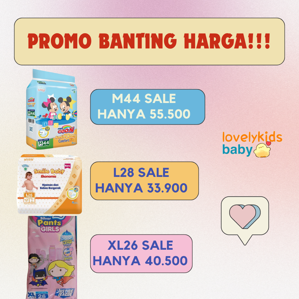 Smile Baby Ekonomis | Goon Comfort Fit | Popoku | Popok Termurah | Pampers Anak | Popok Sekali Pakai