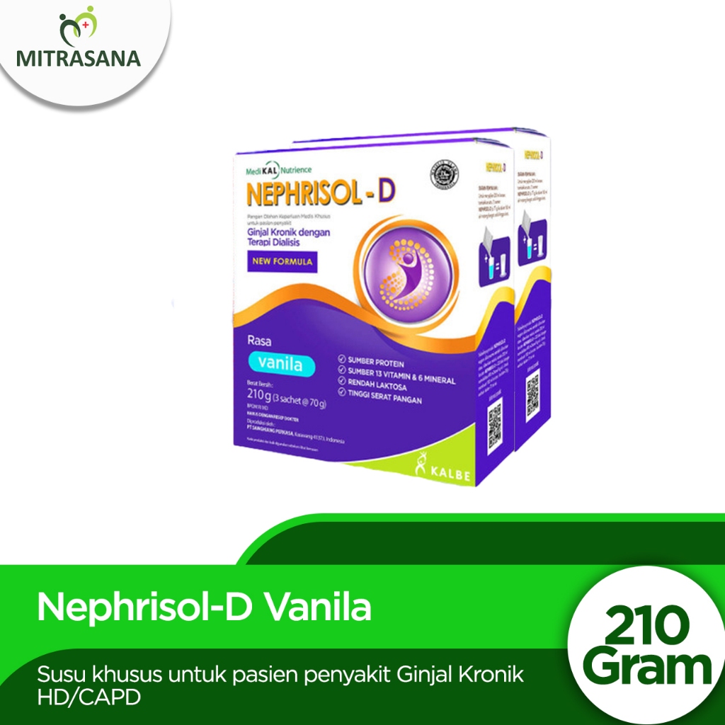 

Bundle 2 Box Nephrisol D - Nutrisi Tinggi Protein Pasien Gagal Ginjal