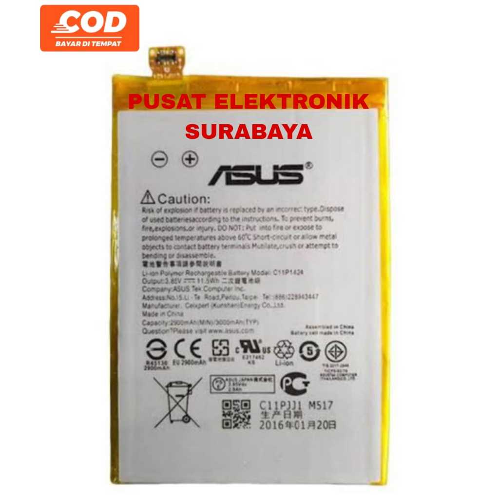 C11P1424 BATERAI ASUS ZENFONE 2 5.5 / ZE551ML / Z00AD, Z00A - ORIGINAL