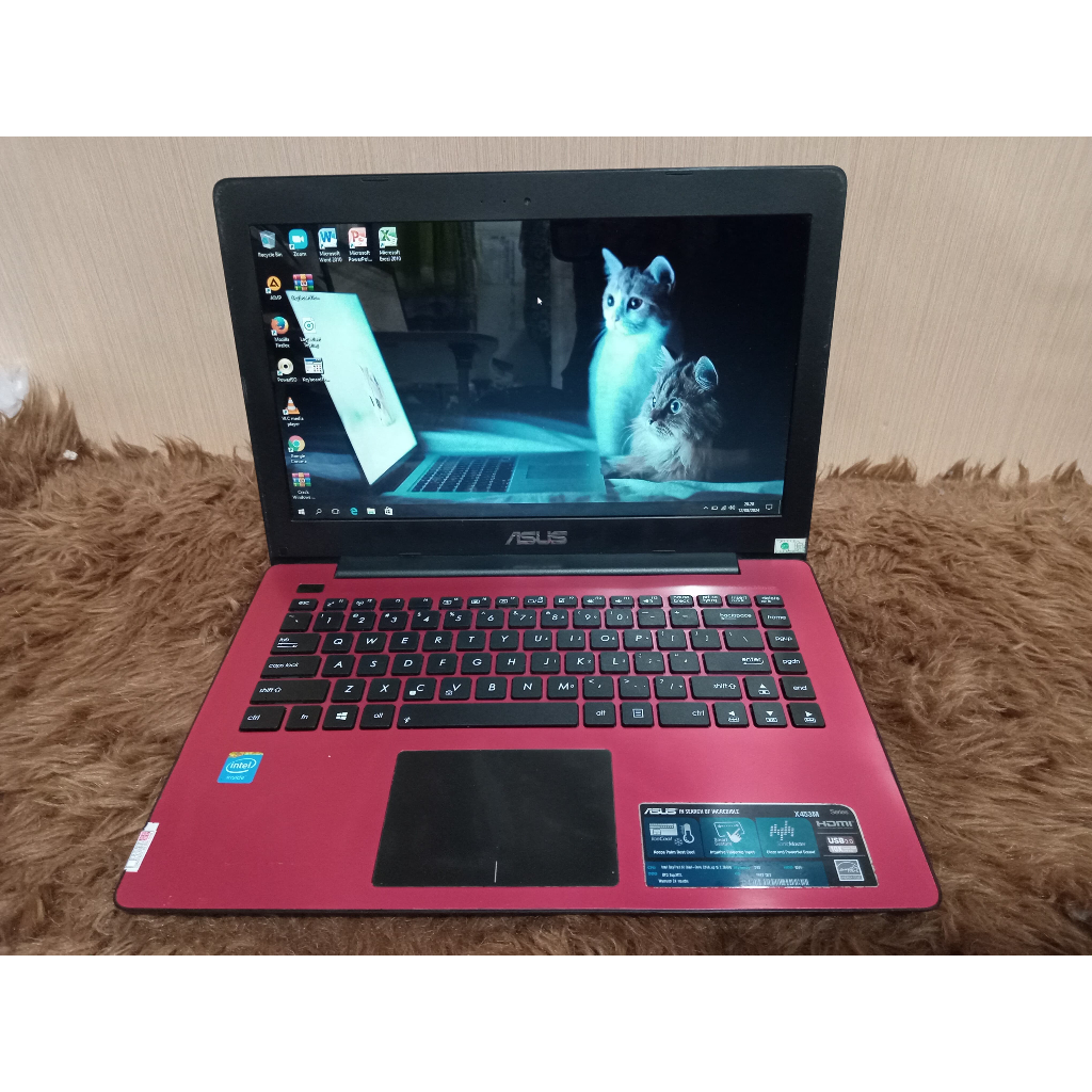 Laptop Asus X453M merah hitam ram 2gb hdd 500gb processor intel celeron n2840 no minus