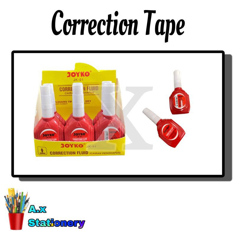 

Tipex Cair Joyko|Correction pen|Tipx cair merah