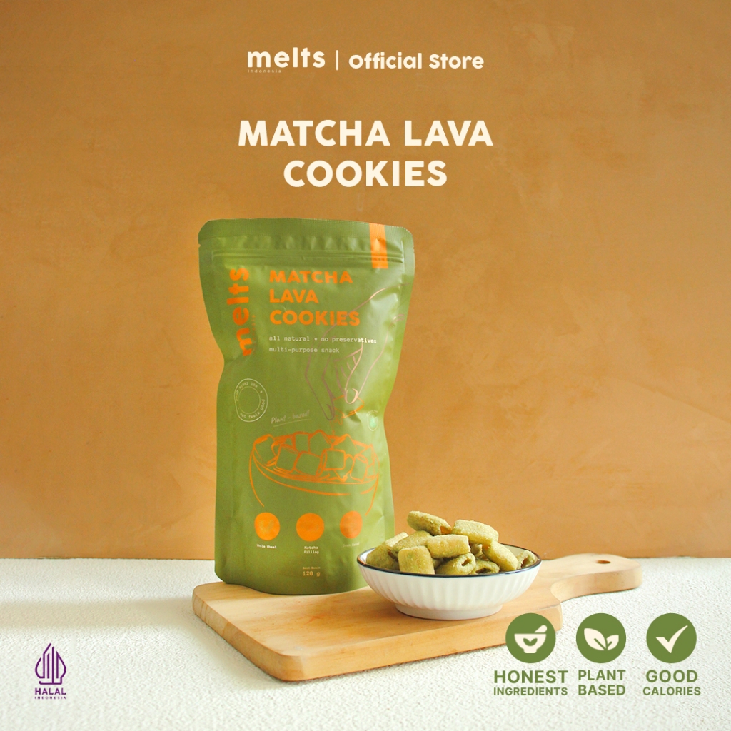 

Melts Matcha Lava Cookies Pouch | Snack Kukis Sereal Matcha Plant Based Vegan