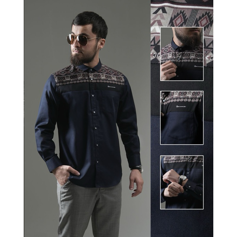 Samase Kemko Batik R-102P Navy