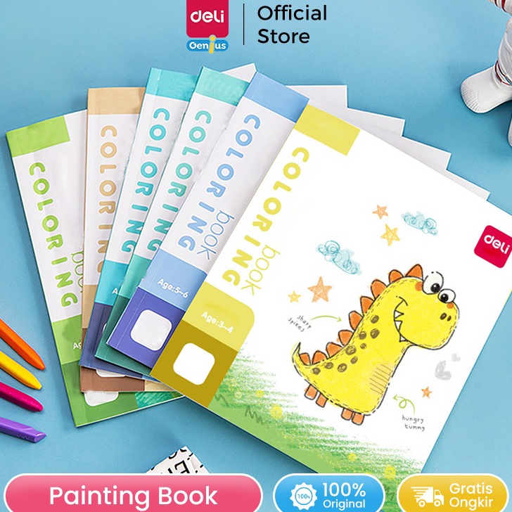 

PRODUCT IMPOR Deli Buku mewarnai anak anak cover animasi kualitas kertas bagus 73353