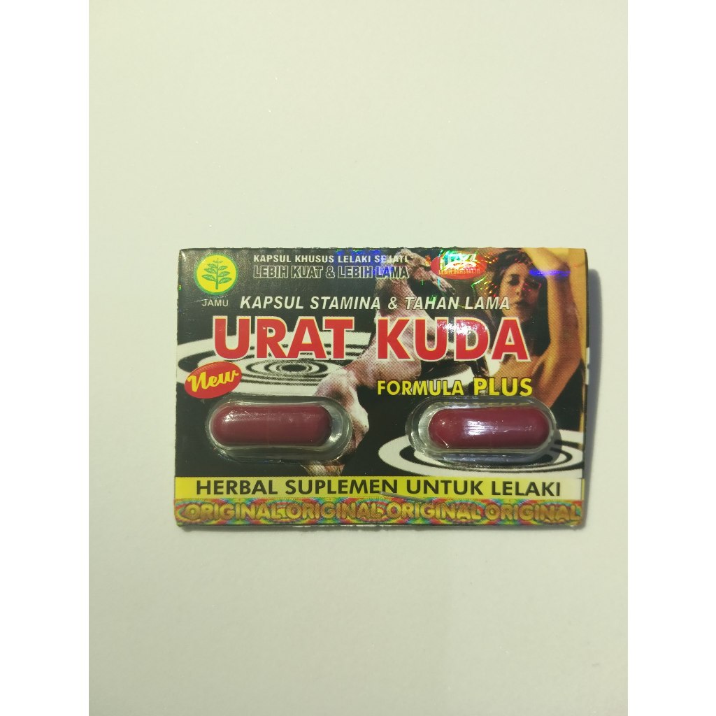 URAT KUDA FORMULA PLUS OBAT KUAT TAHAN LAMA - KAPSUL (ISI 2 KAPSUL)