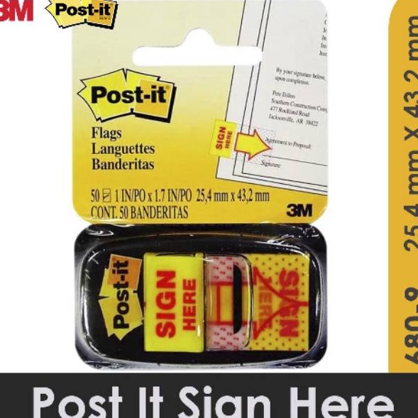 

PROMO TERPOPULER Post It 3M Sign Here 689 Sticky Note