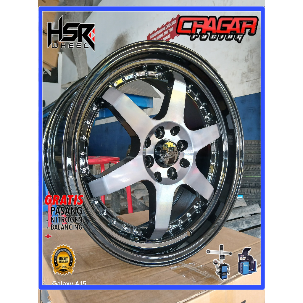 Velg Celong Ring 17 Palang 6 Hole 4 Cocok Buat Jazz Yaris Vios City Baleno Dll - HSR BORGO