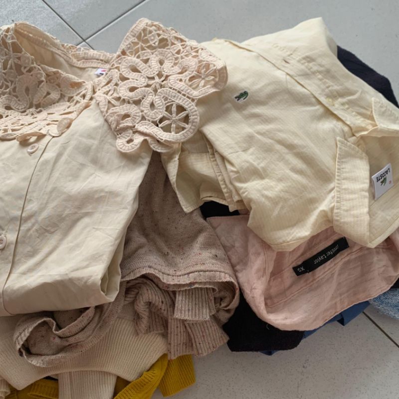 preloved thrift kemeja/sweater/cardigan/rok