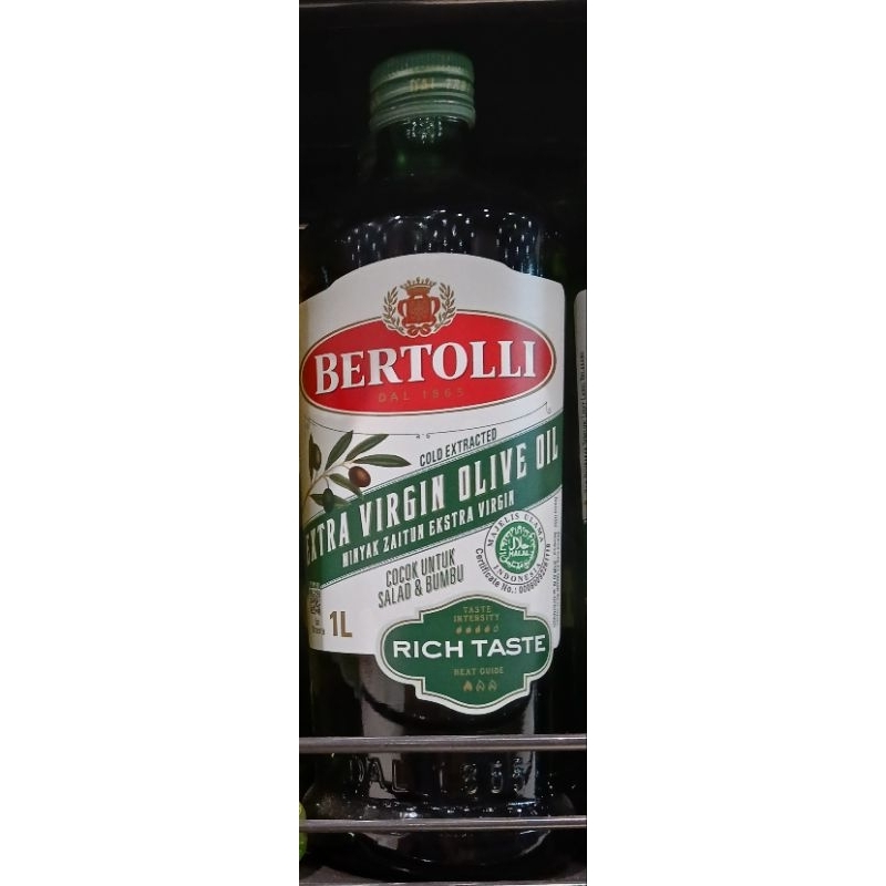 

Minyak Zaitun BERTOLLI Extra Virgin Olive Oil 1000ml - LM, HK.