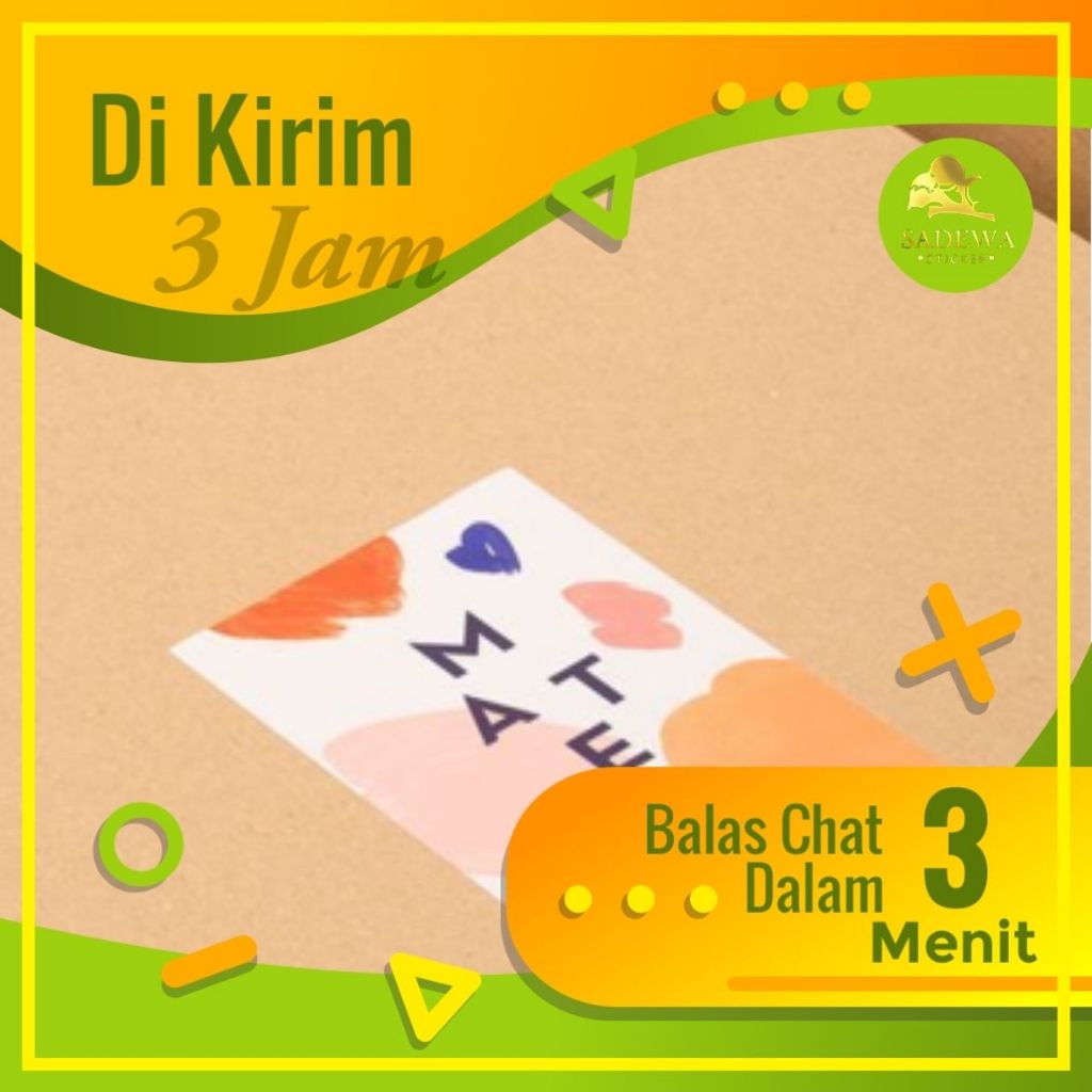 

SPC 9 1-7 Sadewa Cetak Stiker Chromo Kotak Label Makanan Print Sticker Custom Kemasan Termurah